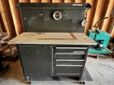 CRAFTSMAN WORKBENCH ON A ROLLING CART
