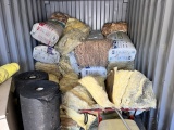 CONTENTS OF THE CONTAINER - (4) ROLLS OF FELT - R25 INSULATION - (3) METAL CABINETS