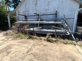 STEEL MATERIAL RACK AND CONTENTS