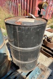 PALLET WITH (2) PARTIALLY FULL DRUMS OF RED DYE DIESEL