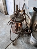 VINTAGE TIRE CHANGER WITH UNRELATED CHOKER CABLES