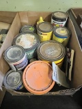 BOX OF MISCELLANEOUS STAIN AND PAINT