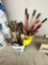 Three buckets of garden loppers