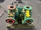 Pallet with two hydromatic self priming, sewage, and trash pumps.