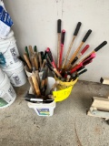 Three buckets of garden loppers