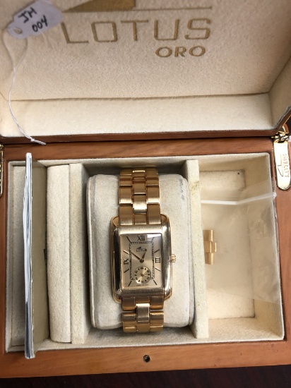 MEN'S GOLD 18K LOTUS WATCH