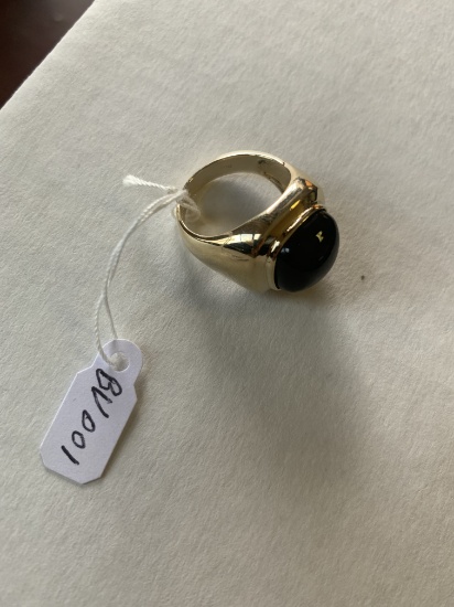 Mens 14kt Onyx Ring