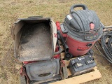 Pallet with Misc (Push Mower, Vacuum)