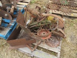 Pallet with Cultivator Parts