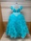 Mori Lee 88043 Aqua Teal Dress, Size 12