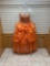 Da Vinci 46464 Orange Dress, Size 12