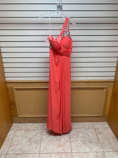 Poly USA 6824 Coral Dress, Size L