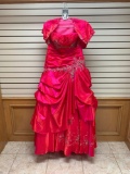 P.C Mary's 4030 Red/Pink Dress, Size 12