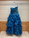 P.C Mary's 4209 Ocean Blue Dress, Size 10