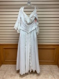 Mary's White Silver Dress, Size 12