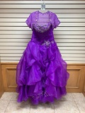 Princess 4Q594 Plum Dress, Size 10