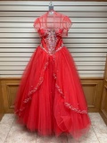 Mori Lee 88088 Stiletto Red Dress, Size 10