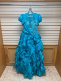 Mary's 4234 Turquoise Dress, Size 12