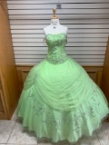 Princess 4Q587 Lime Green Dress, Size 12