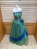 US Green/Blue Dress, Size 12