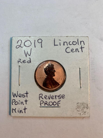 2019 Lincoln cent West Point Mint, Reverse Proof
