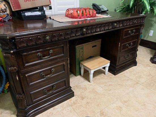 Custom wood office desk