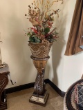 decorative rustic wooden flower vase