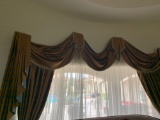 custom made decorative window drapes with diamond design