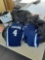 Group of bags with basketball uniforms