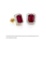 STUNNING WOMENS SOLID 14K YELLOW GOLD 0.18 CTW 42 DIAMONDS 5.0 CTW RUBY DESIGNER EARRINGS