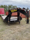 2019 Bigtex 25GN-HD Gooseneck Tandem Dual Axle Flatbed Trailer (TEXAS TITLE - REPO)