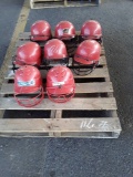 8 Red Baseball Hard Hats