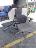 3 Gray & Black Office Chairs