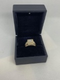 BEAUTIFUL WOMEN 14K YELLOW GOLD 2CT DIAMOND ENGAGEMENT RING SIZE 6.5