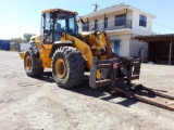 JCB 456 ZX Wheel Loader with Bucket & Forklift Attachments