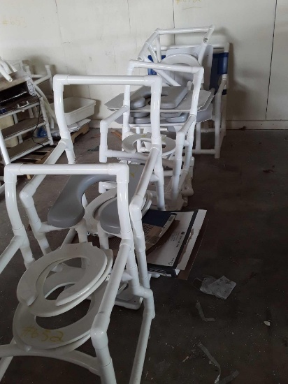 Group of PVC Front Seat Shower/Commode Chair