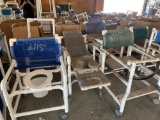 Group of PVC Handicap Toilet Chairs