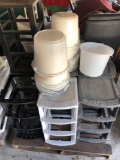 Pallet with Plastic Buckets & Misc.