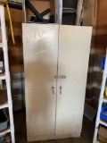 Metal Storage Cabinet with Parts & Misc.