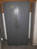 Metal Storage Cabinet with Contents