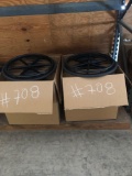 (2) Boxes with Wheel Chair Wheels