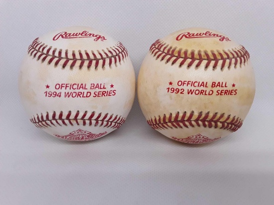 2-Official used balls from 1992 world series