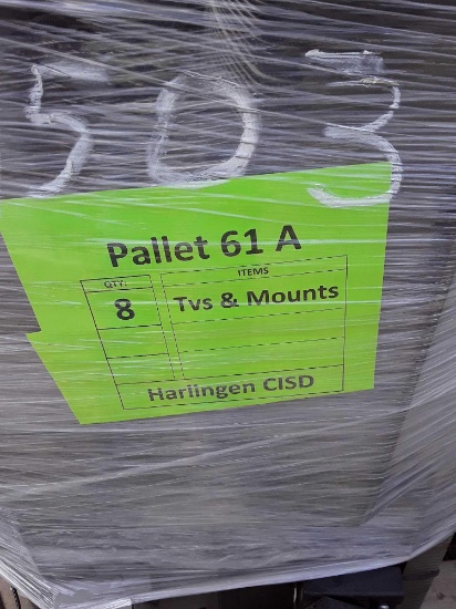 8 TV's (Pallet #61-A)