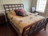 Wooden full size bed frame