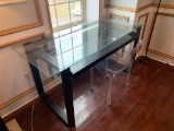 Glass top office desk