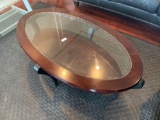 oval glass top coffee table