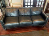 genuine leather 3 cushion sofa