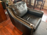 genuine leather lounge chair