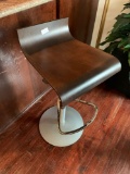 Wooden adjustable bar stool