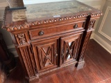 Wooden Night Stand with Granite Top